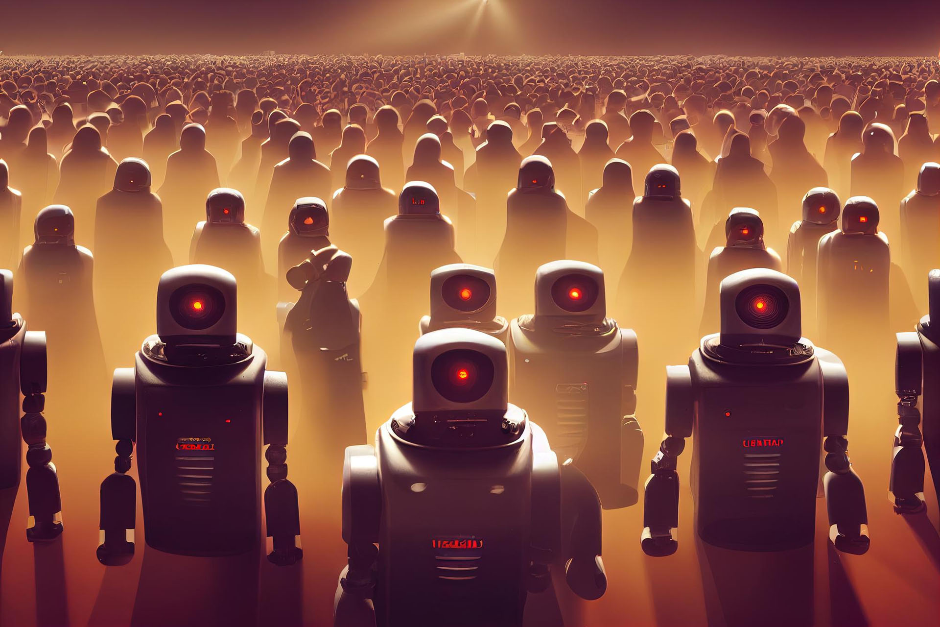 army robots futuristic technology concept digital 3d illustration army robots futuristic technology concept digital 3d illustration